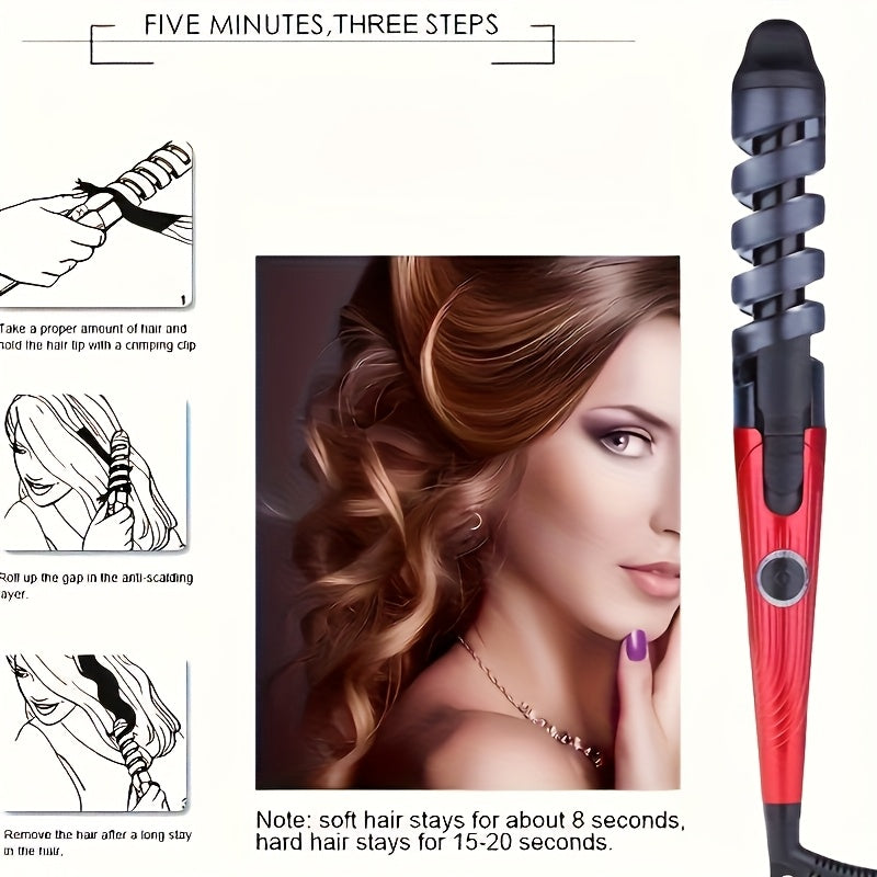 Hair EU Hot Selling Spiral Curling Iron Electric Hair Roller Large Curl Styler Curling Wand