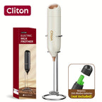 Frother 1pc Powerful Electric Milk Frother Handheld with Stainless Steel Stand, Battery Powered Mixer for Coffee, Smoothies, Latte, Matcha, Hot Chocolate, Mini Hand Blender 2025 Edition, Kitchen Gift, New Year Present, Valentine'S Da