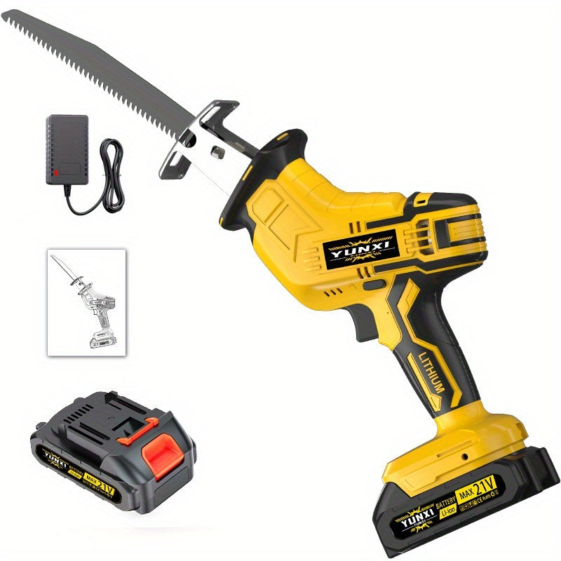 Saw Machine ONLY The Wireless Electric Reciprocating Saw Multifunctional Reciprocating Saw Kit Is Suitable for Cutting Wood/metal/PVC, with A Safety Lock Reciprocating Cutting Saw Scene for Cutting Wood And Metal., Cordless Recip