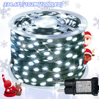 Light string 1000/300 LED Christmas  plug-in type, ultra long green flashing LED string light, PVC material