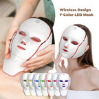 Facial Mask Beauty Device 138-Bead LED , 7-in-1 Face & Neck Care Tool with 7 Modes – Perfect for Home Use and Travel, Salon-Quality Skincare
