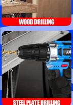 Screwdriver 1 Set JAVN 20V Cordless Drill Electric Screwdriver, Mini Wireless Power Driver DC Lithium-Ion Battery 3/8-Inch