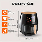 Air Fryer 6L with LED Touchscreen – 1700W Oil-Free Cooker