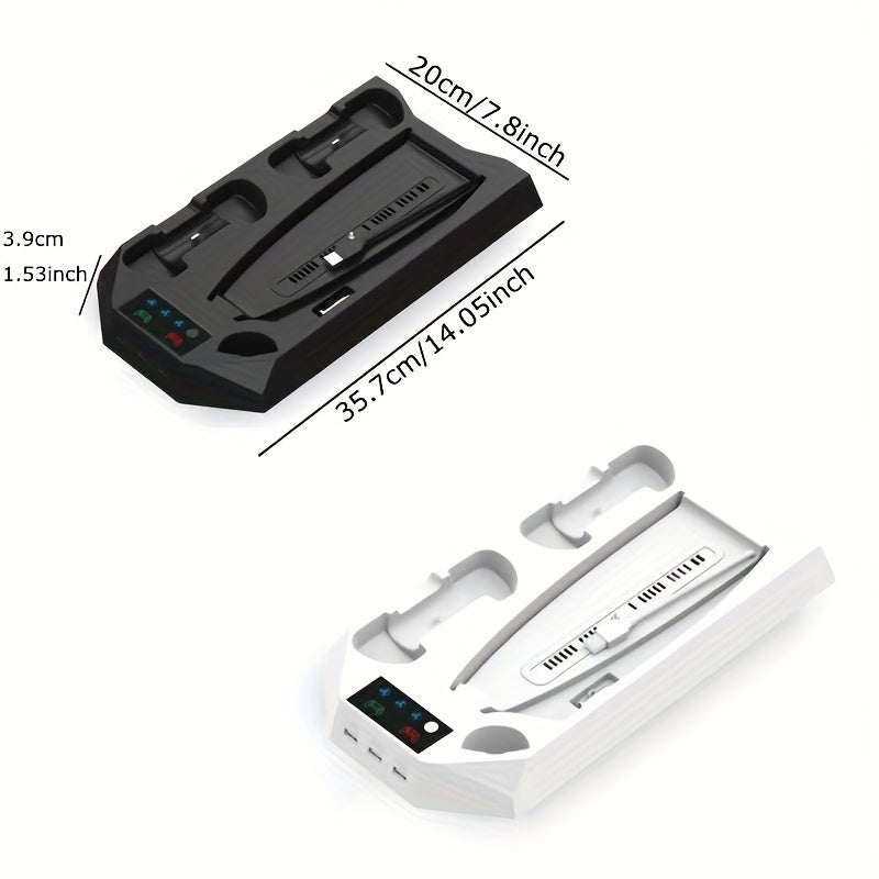PS5 Slim Stand & Cooling Station with Dual Controller Chargers