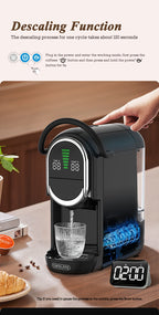 Coffee Machine CAFELFFE 19Bar Automatic Capsule  - Cold & Hot, Nescafe, DG, ESE Pod Compatible, Ground Coffee Option, 1450W, 220-240V, Easy to Clean, European Standard Plug, Perfect for Home Kitchen, Ideal Gift for Halloween,