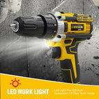 Drill Set Wireless . The New Impact Drill Is Equipped With A 3/8-inch Keyless Chuck And A Work Light