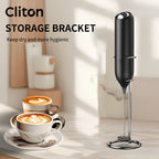Frother 1pc Powerful Electric Milk Frother Handheld with Stainless Steel Stand, Battery Powered Mixer for Coffee, Smoothies, Latte, Matcha, Hot Chocolate, Mini Hand Blender 2025 Edition, Kitchen Gift, New Year Present, Valentine'S Da