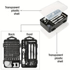 Screwdriver Set 115in 1 Professional , Strong Magnetic Multi-functional Tool Kit with Shaped Drill Bits, Rust Resistant Metal Finish, One-Way Head Style, Ideal for Mechanics - No Assembly Required