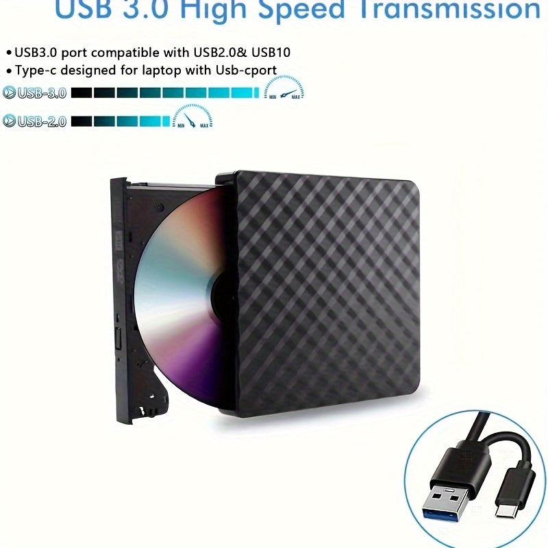 CD/DVD Drive for Laptop Ultra-Slim Portable External