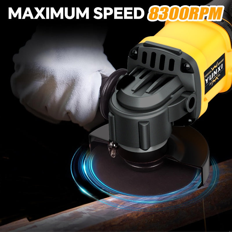Grinder 2025 New Brushless Angle Grinder - Heavy-Duty Professional Multifunctional Sanding Machine/ Grinder, Quick Replacement of Cover, Soft Start And Safety Brake, Lithium-Ion Power Tool, Ergonomic Grip, Including Battery And Charg