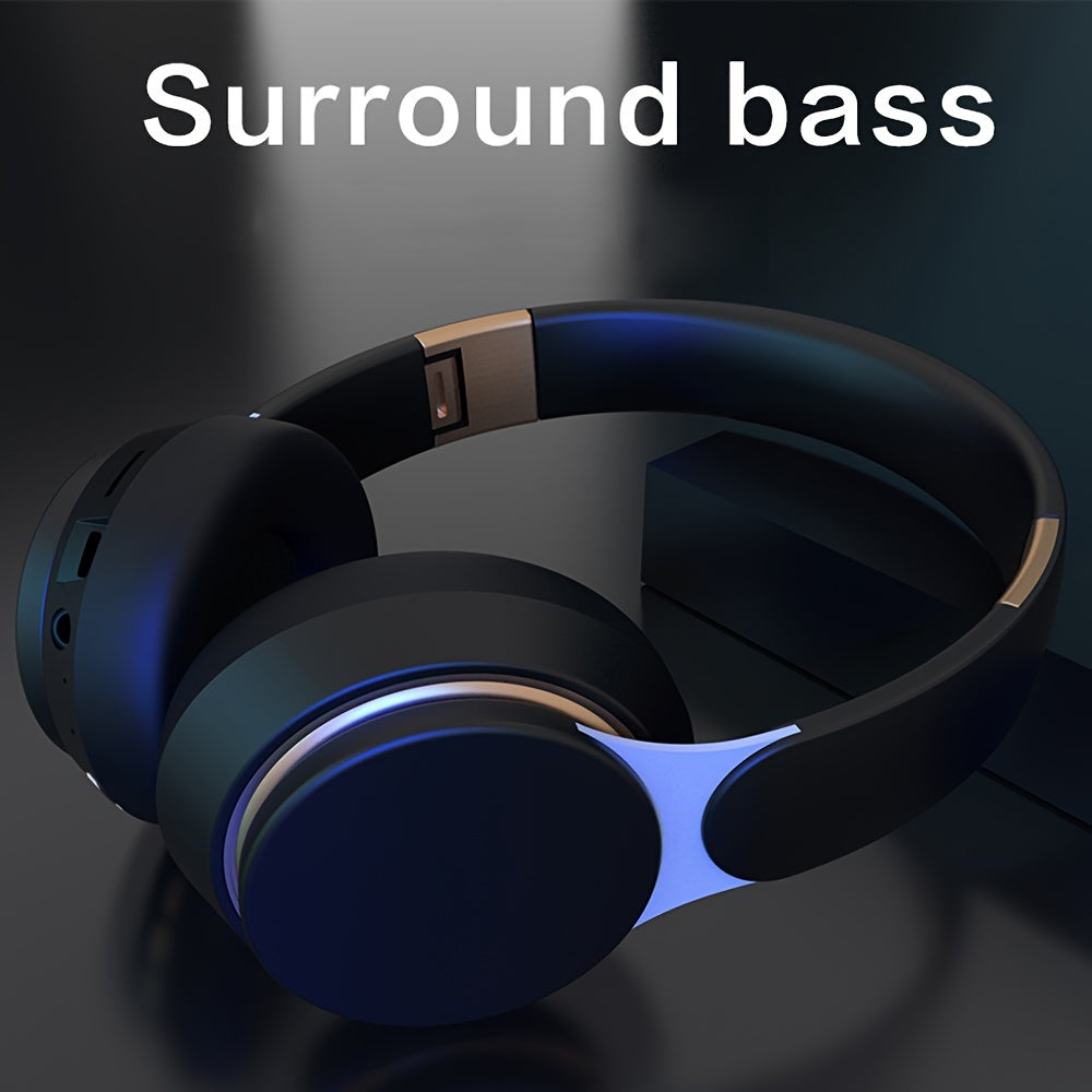 Headset with Surround Sound Wireless Gaming , Foldable Design & Large Battery