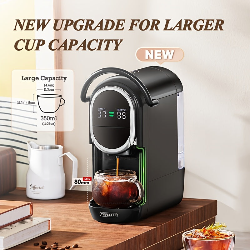 Coffee Machine CAFELFFE 19Bar Automatic Capsule  - Cold & Hot, Nescafe, DG, ESE Pod Compatible, Ground Coffee Option, 1450W, 220-240V, Easy to Clean, European Standard Plug, Perfect for Home Kitchen, Ideal Gift for Halloween,