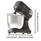 Mixer Food Processor 800 W SUPERLEX with 4.5L Stainless Steel Bowl - Professional Kneading Machine with 10 Speeds, Dough Hook, Whisk & Scraper - Stand Mixer for Bread, Cakes & More