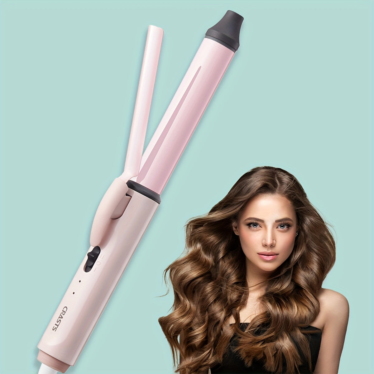 Hair Curling Wand CRASTS Unisex Adult , 9mm-25mm Teddy Bear Waves, Air Bangs, Mini 9mm 16mm 25mm Water Ripple Curls, 58W 220V Type C Plug, No Battery Required
