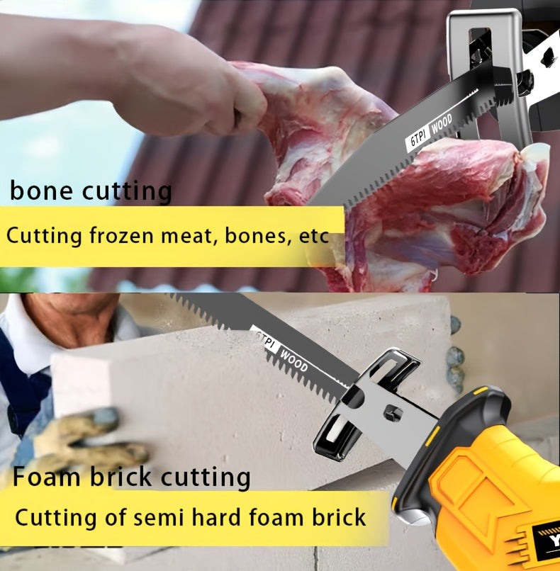 Saw Machine ONLY The Wireless Electric Reciprocating Saw Multifunctional Reciprocating Saw Kit Is Suitable for Cutting Wood/metal/PVC, with A Safety Lock Reciprocating Cutting Saw Scene for Cutting Wood And Metal., Cordless Recip