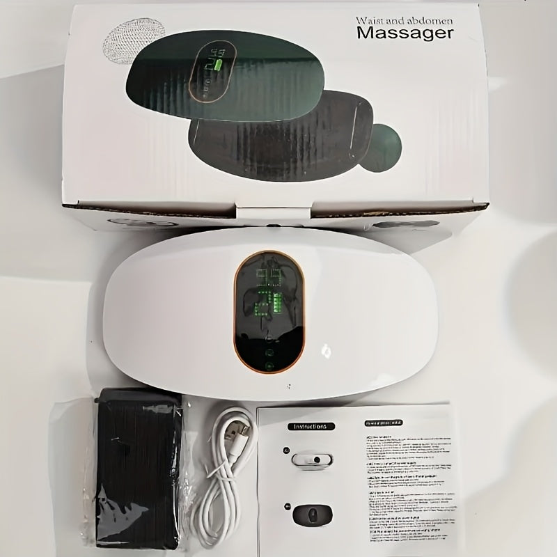 Massage Belt Portable Full-Body with USB Charging, Adjustable Intensity, ≤36V Working Voltage – Waist Trainer for Sports & Fitness Enhancement (Unisex),  Plastic Material