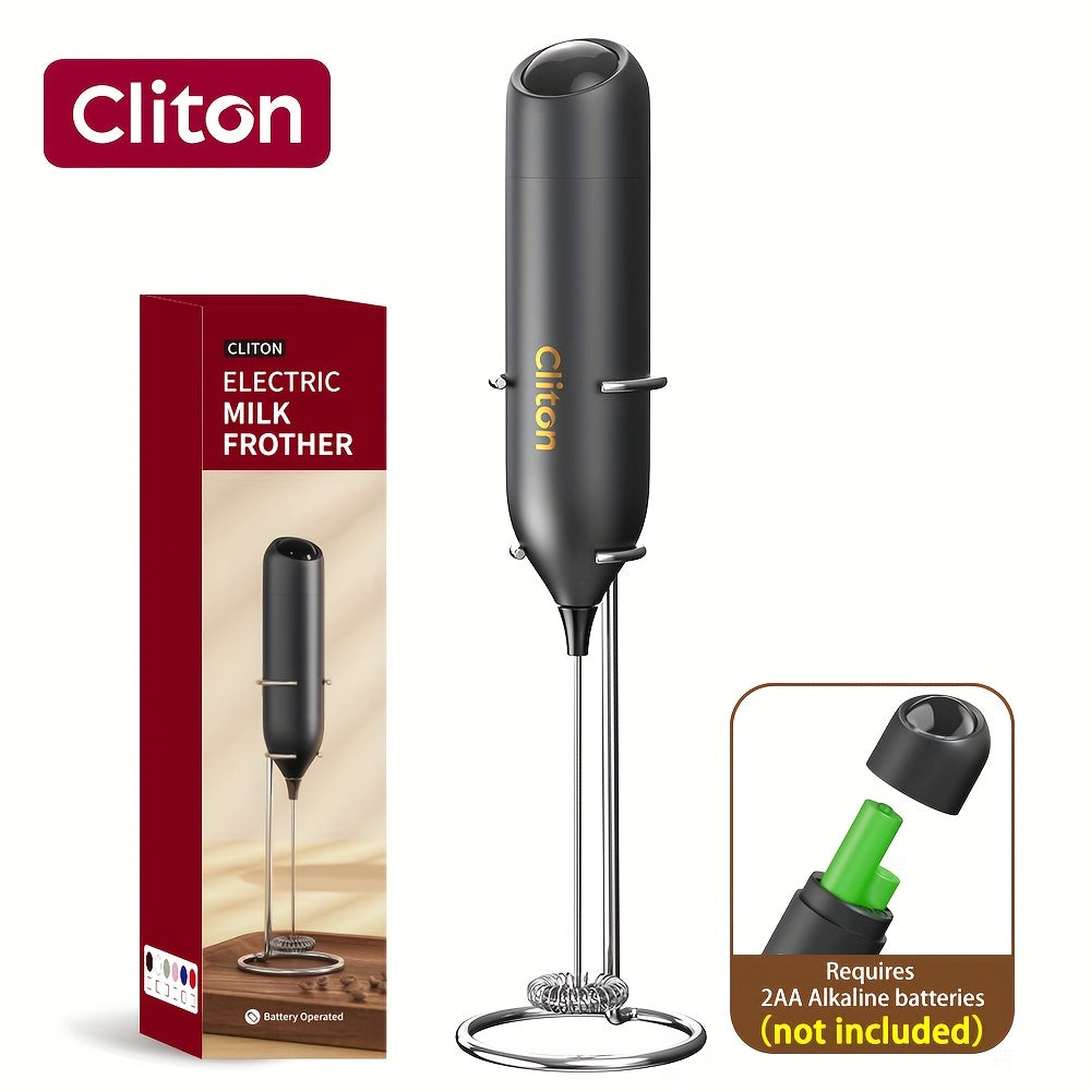 Frother 1pc Powerful Electric Milk Frother Handheld with Stainless Steel Stand, Battery Powered Mixer for Coffee, Smoothies, Latte, Matcha, Hot Chocolate, Mini Hand Blender 2025 Edition, Kitchen Gift, New Year Present, Valentine'S Da
