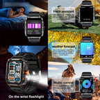 Smartwatch 2024 New , IP67, LED Display, Altitude Gauge, Barometer, 100+ Sports Modes, 300mAh Battery, Multimedia Information Viewing, Weatherometer, Pedometer, Fitness Tracker, Wireless 5.0, Android/iOS Compatible, with Call/
