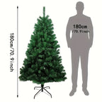 Tree 1pc Green Realistic Artificial Christmas Tree with Foldable Stand