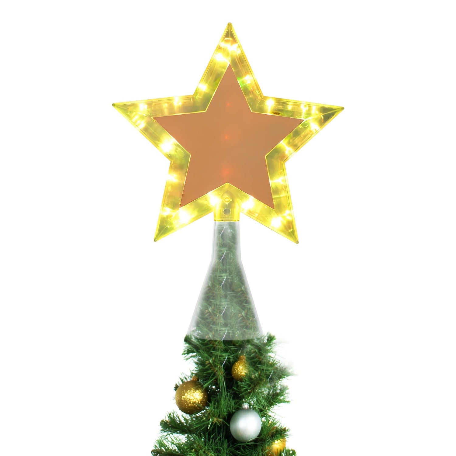 Christmas Tree Singing Top Decoration, 25.4 cm, with Colorful LED Christmas Tree Decoration