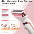 Hair Remover 4in1 Women's Electric  Multifunctional Women's Electric Shaver Trimmer Set Bikini Line Trimmer for Women USB Rechargeable for Eyebrows, Nose, Face Legs Hair Removal Portable Gentle Perfect Gift for Women