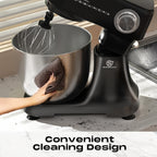 Mixer Food Processor 800 W SUPERLEX with 4.5L Stainless Steel Bowl - Professional Kneading Machine with 10 Speeds, Dough Hook, Whisk & Scraper - Stand Mixer for Bread, Cakes & More