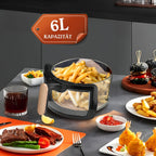 Air Fryer 6L with LED Touchscreen – 1700W Oil-Free Cooker