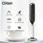 Frother 1pc Powerful Electric Milk Frother Handheld with Stainless Steel Stand, Battery Powered Mixer for Coffee, Smoothies, Latte, Matcha, Hot Chocolate, Mini Hand Blender 2025 Edition, Kitchen Gift, New Year Present, Valentine'S Da