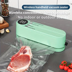 Vacuum Sealer Kit Compact USB  with Digital Display - Fast Seal, Includes Pump and Airtight Bags, Ideal for Food Preservation, Snacks, Meat, Fruits & Vegetables - Space-Saving Design, 36V Vacuum Sealing Machine