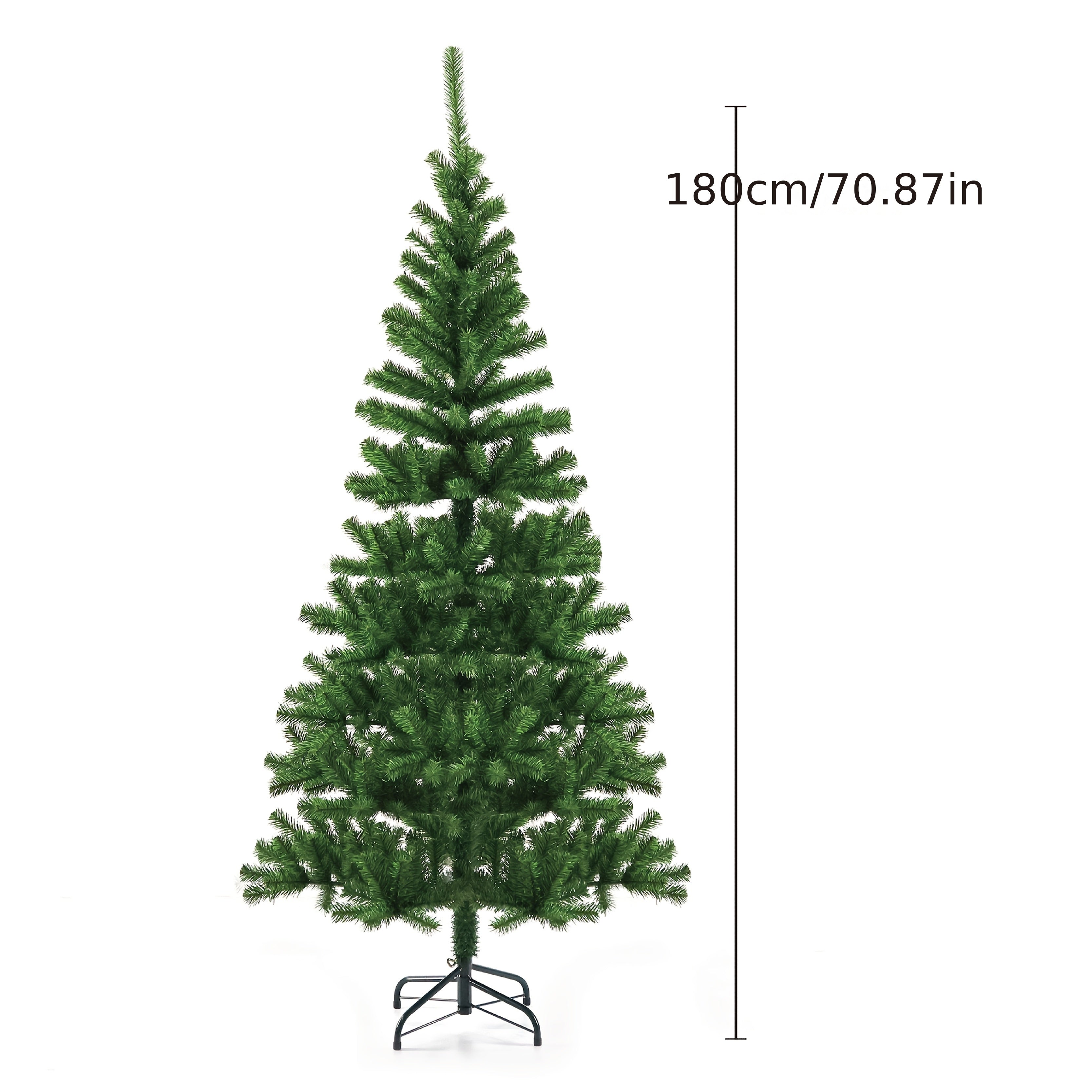 Tree Artificial Green Flocked Christmas Tree with Fireproof PVC Branches and Easy Assembly