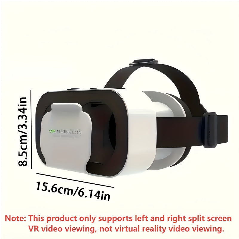 Headset 1pc VR 3D Virtual Reality - Adjustable VR Glasses with Comfort Fit Strap, Lightweight Design for Immersive Gaming, Movie Watching & VR Parks - No Electronics/Batteries Needed