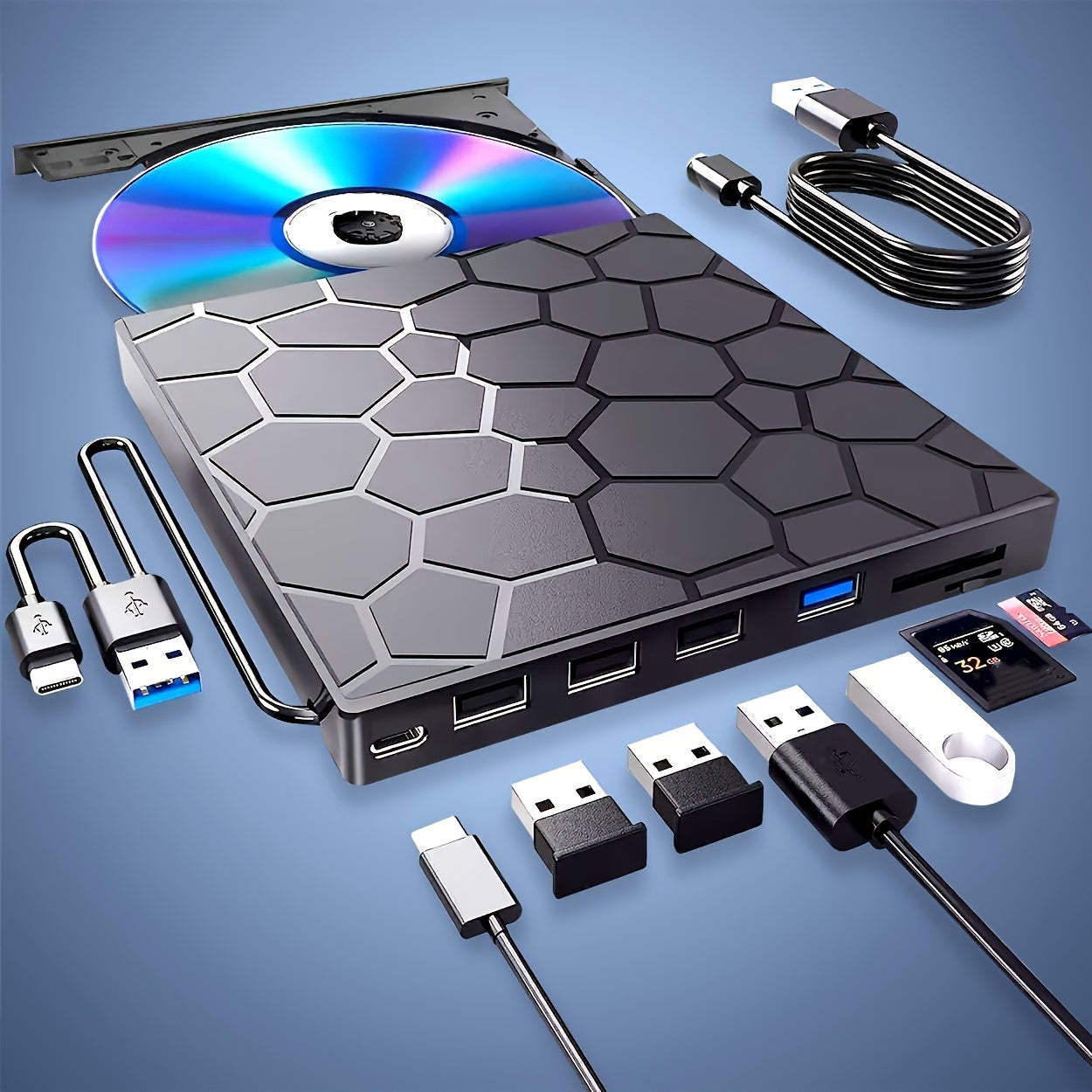 CD/DVD Drive for Laptop Ultra-Slim Portable External