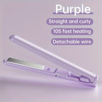 Straightener and Curler 2-in-1 , USB-Powered Mini Styler, Dual Use, Heat-Resistant, Portable Travel, Frizz-Free, Shiny & Smooth – Multi-Func