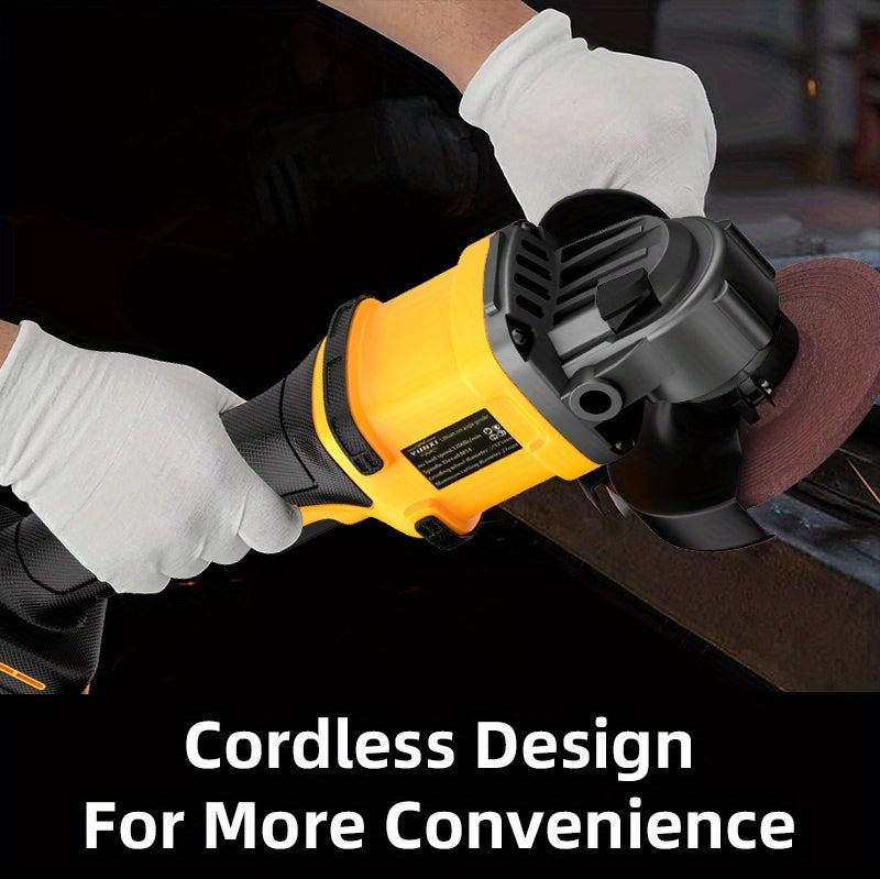 Grinder 2025 New Brushless Angle Grinder - Heavy-Duty Professional Multifunctional Sanding Machine/ Grinder, Quick Replacement of Cover, Soft Start And Safety Brake, Lithium-Ion Power Tool, Ergonomic Grip, Including Battery And Charg