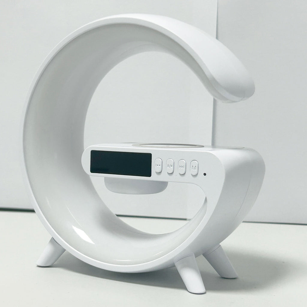 Charger and Night light Wireless Charger Stand Speaker Wireless Charging Station Atmosphere Nightlight Sunrise RGB Rhythm Light Table Lamp for Bedrooms Alarm Clock Birthday Gift Mobile Phone Stereo for iPhone 16 15 14 13 Pro Max AirPods for Samsung