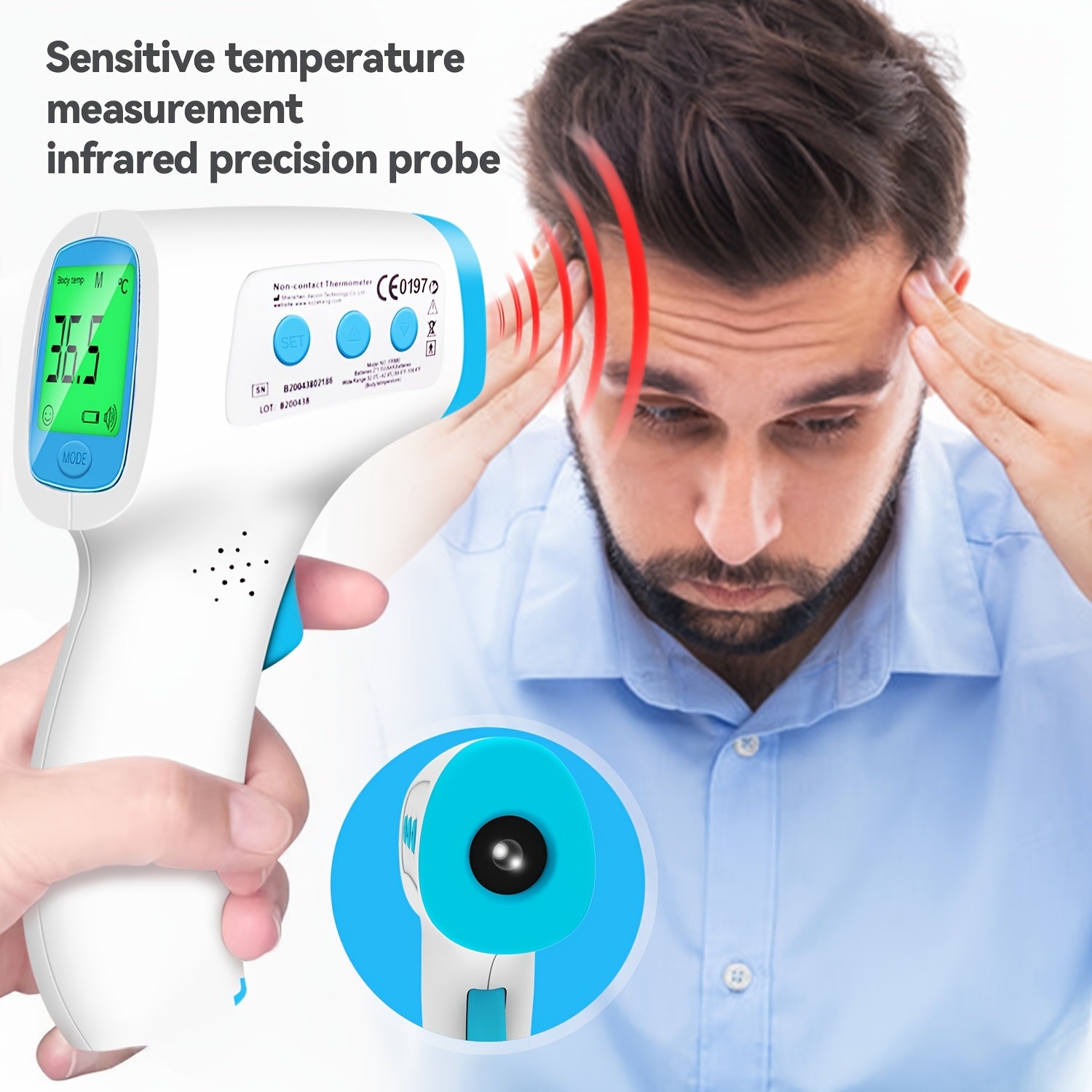 Thermometer Touchless 3-in-1  – Infrared, LCD, Fever Alert