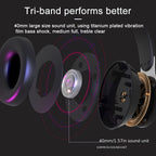 Headset with Surround Sound Wireless Gaming , Foldable Design & Large Battery