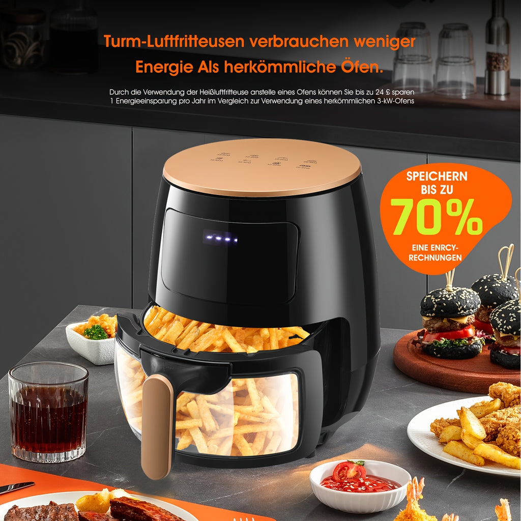 Air Fryer 6L with LED Touchscreen – 1700W Oil-Free Cooker