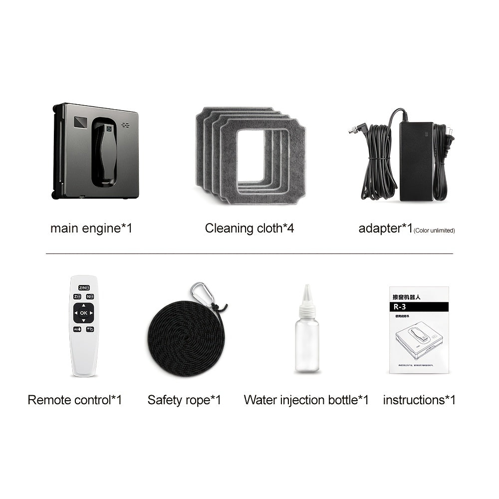 Window Cleaning Robot The Automatic Sprays Water Automatically, The Square Window Cleaning Robot Glass Robot Remote Control Electric Planning Intelligent Window Cleaning Artifact HC-21B.