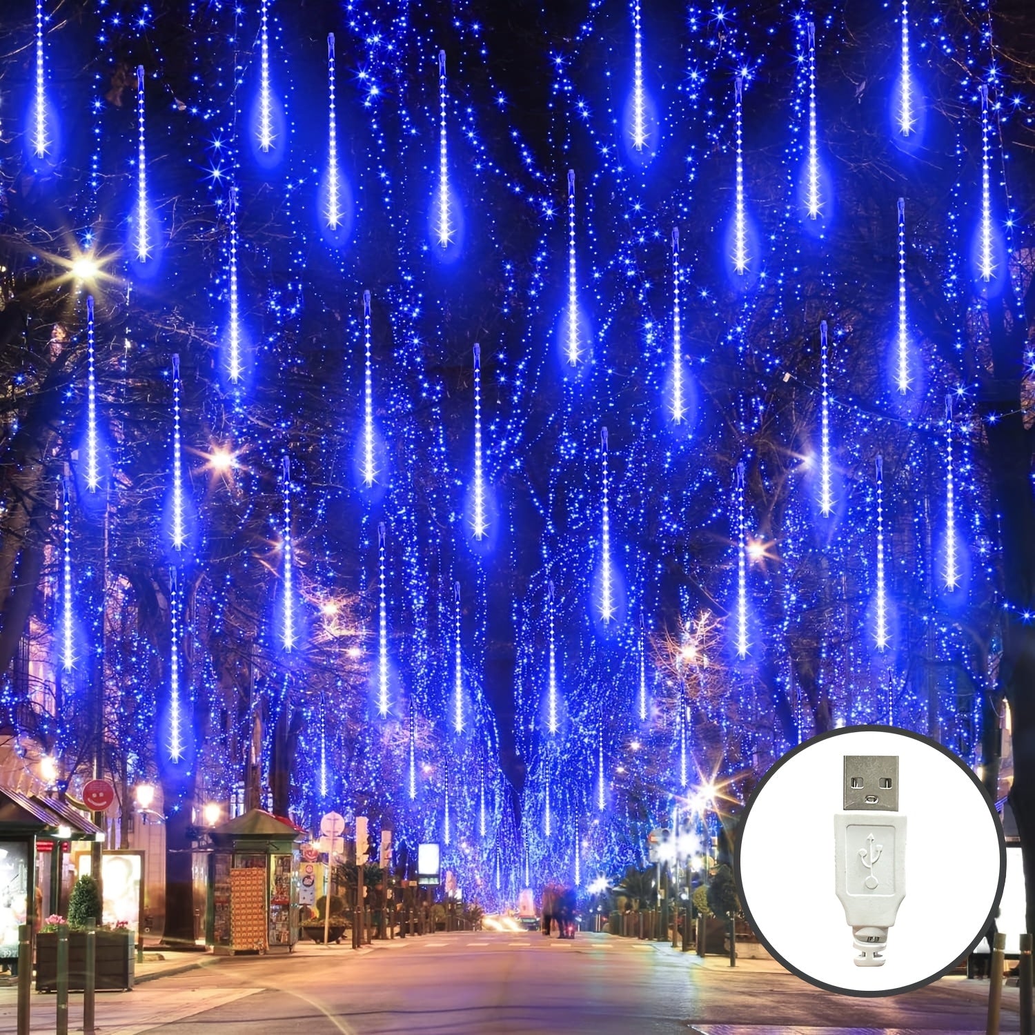 Light 1/2pcs 5.0/10.0meter 8/16 tube meteor shower light, USB power supply