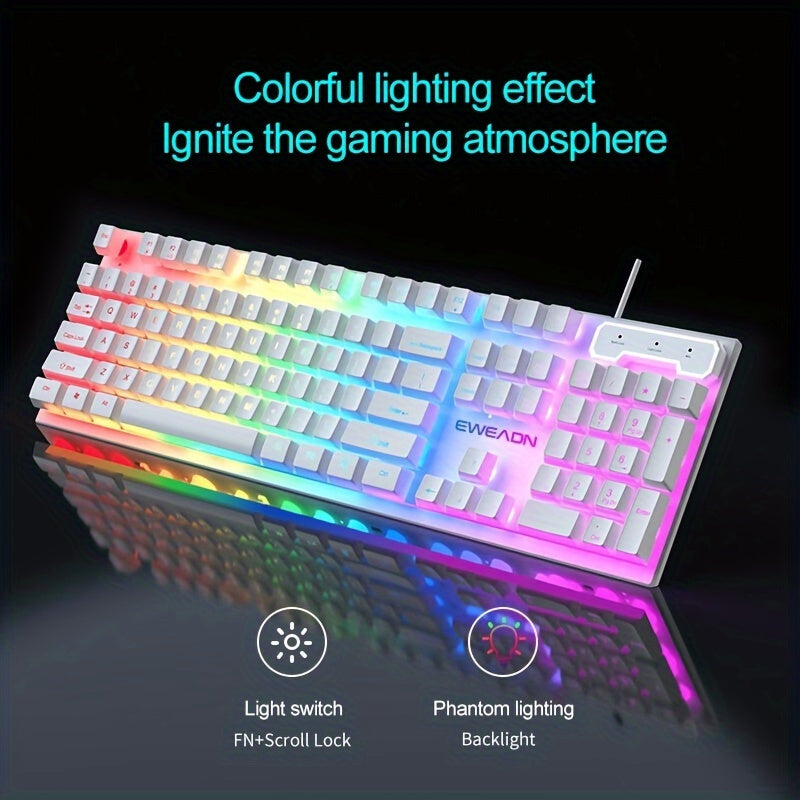 Keyboard EWEADN Silent Wired Gaming