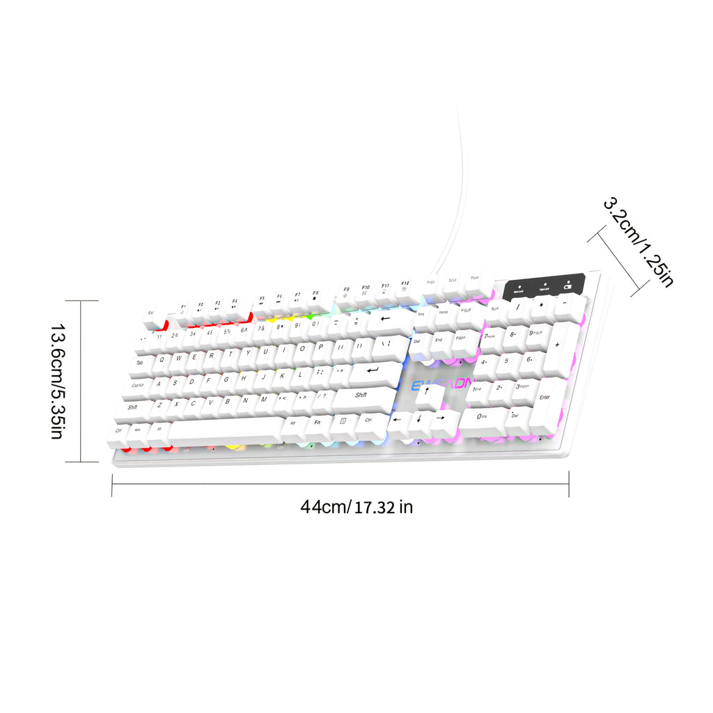 Keyboard EWEADN Silent Wired Gaming