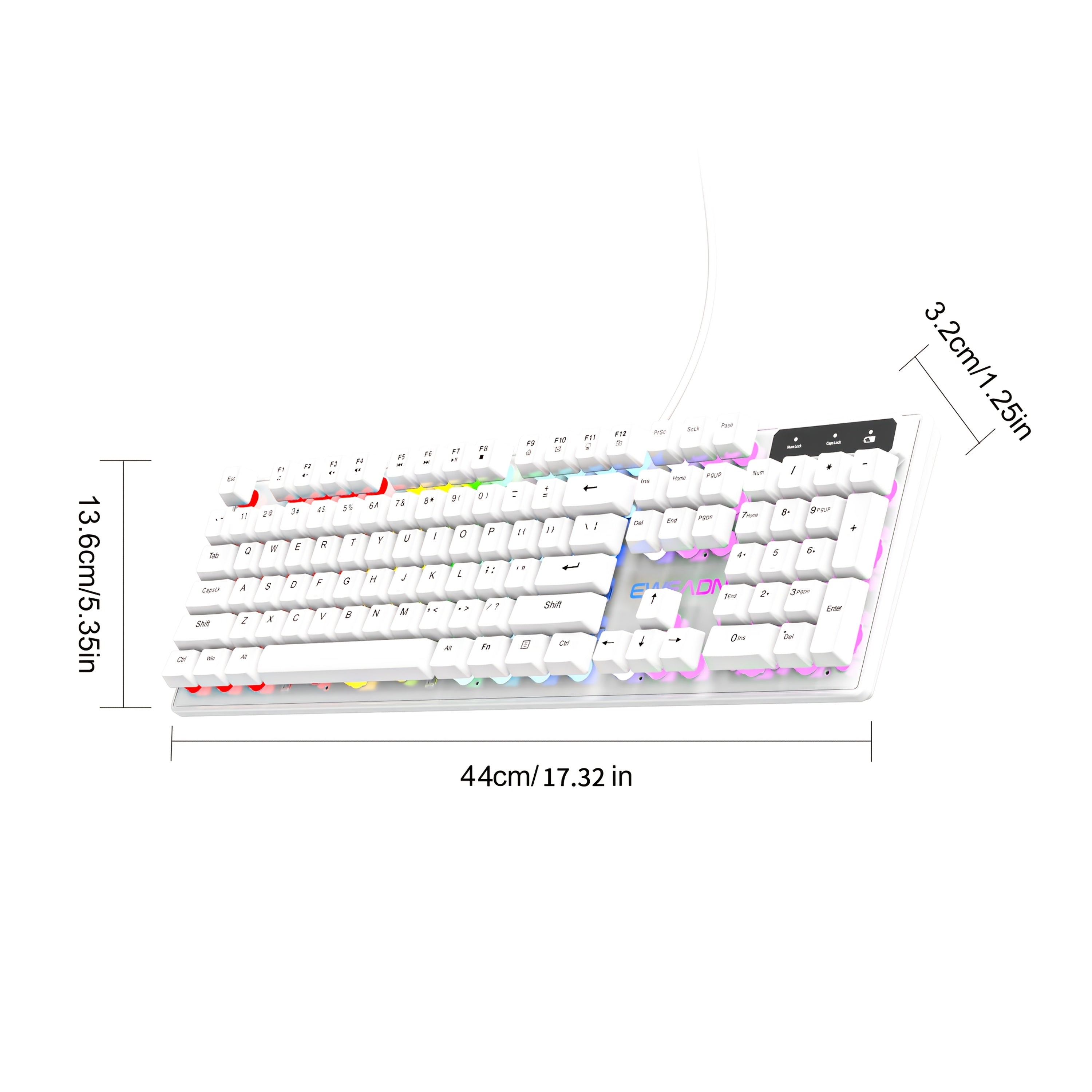 Keyboard EWEADN Silent Wired Gaming