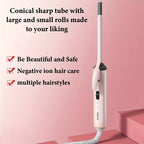Hair Curling Wand CRASTS Unisex Adult , 9mm-25mm Teddy Bear Waves, Air Bangs, Mini 9mm 16mm 25mm Water Ripple Curls, 58W 220V Type C Plug, No Battery Required