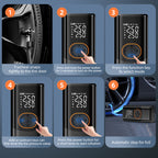 Tire Inflator with Digital Pressure Gauge Portable