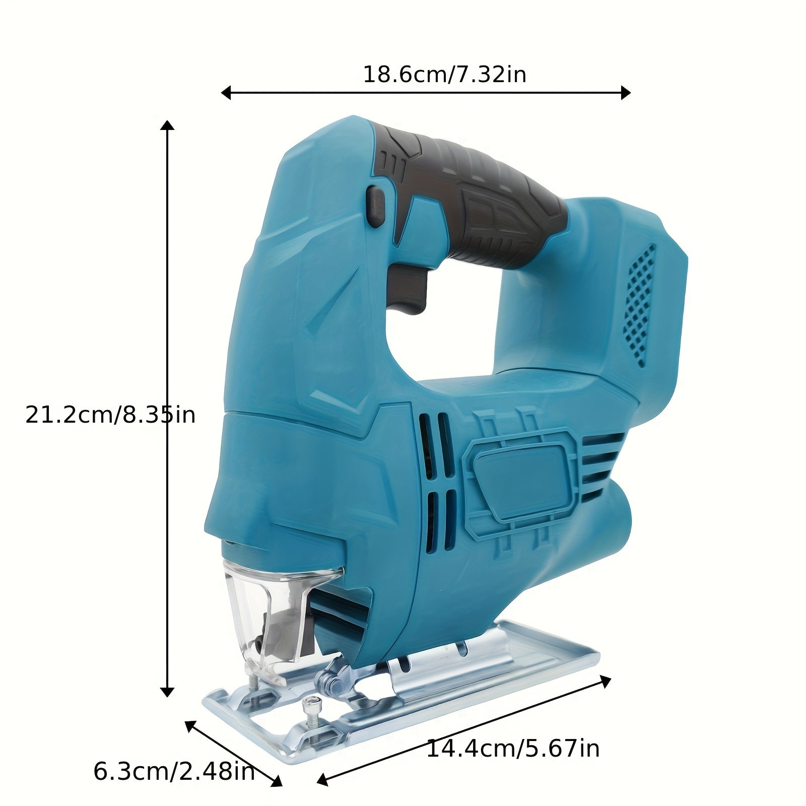 Saw 18V Cordless with 4-Speed Settings & 45° Bevel Cutting, LED Work Light, 4 Blades (2 Batteries Included) - Heavy-Duty Lithium-Ion Cordless Electric for Wood & Metal Cutting, Ergonomic Design with Dust Collector Compatibility