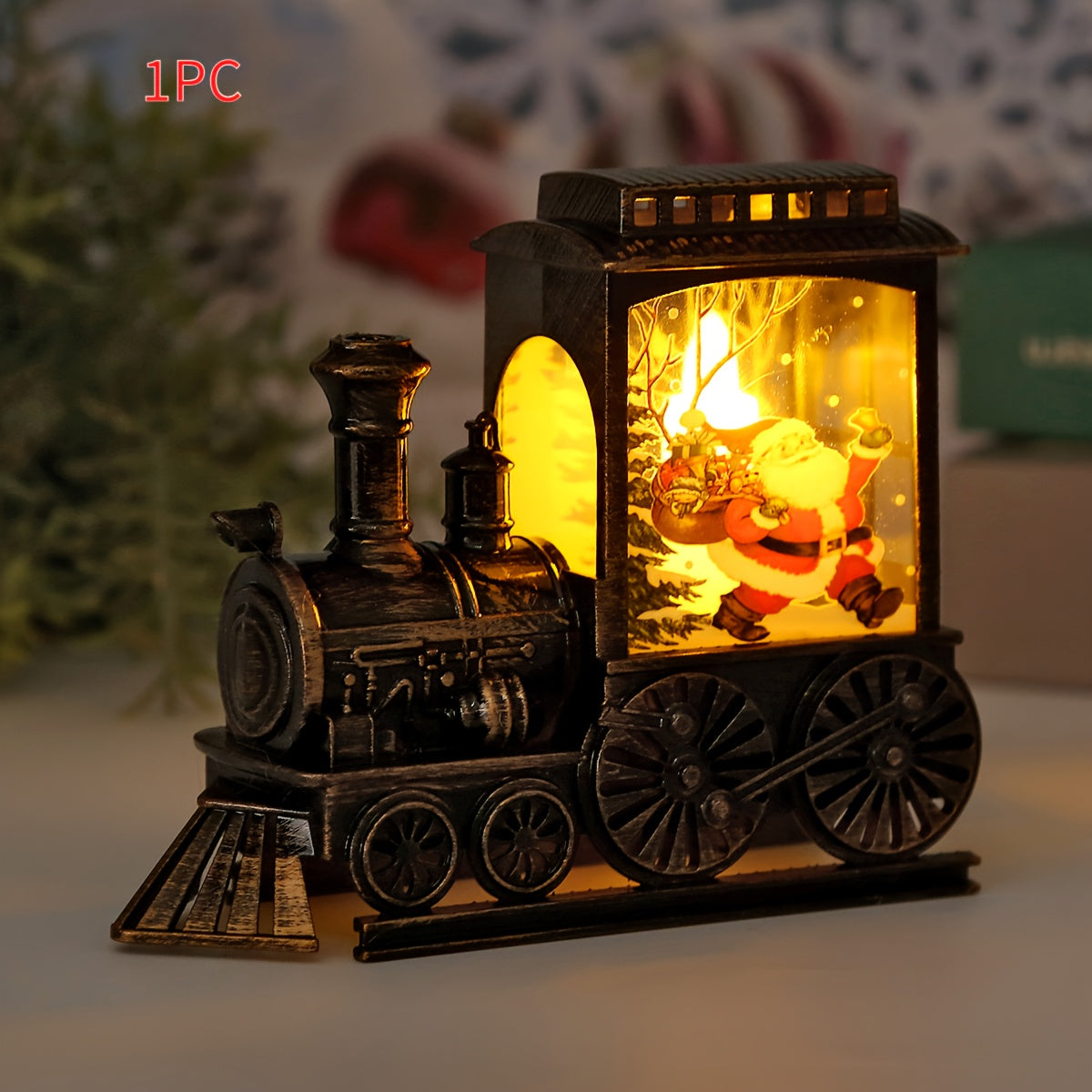 Light Christmas LED Candle - Flameless Candle with Santa Claus and Reindeer, Squirrel, Snowman Theme, Suitable for Christmas