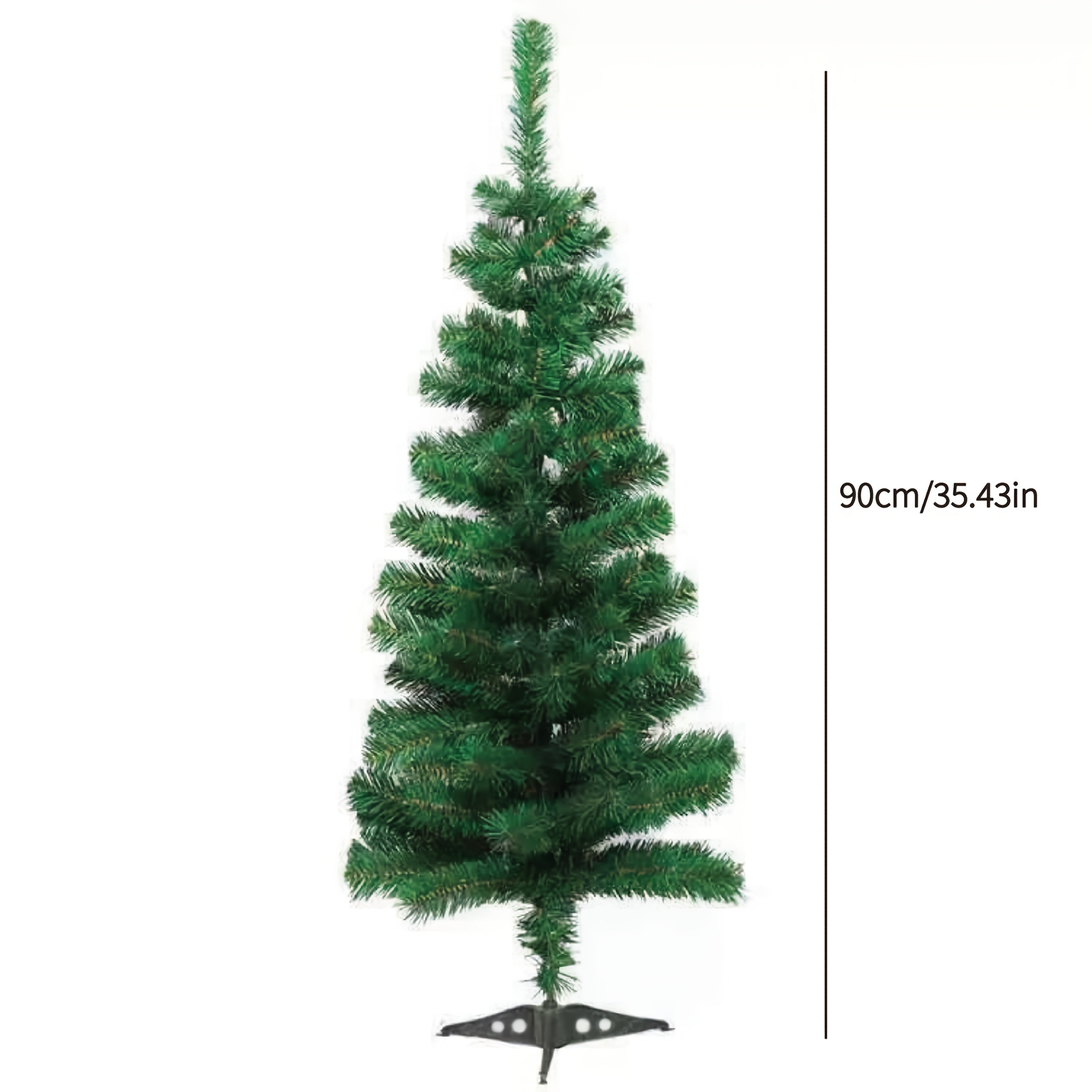 Tree Artificial Green Flocked Christmas Tree with Fireproof PVC Branches and Easy Assembly