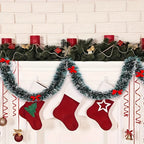 Garland 7.92meter Vintage Tinsel Christmas  with Red Bows