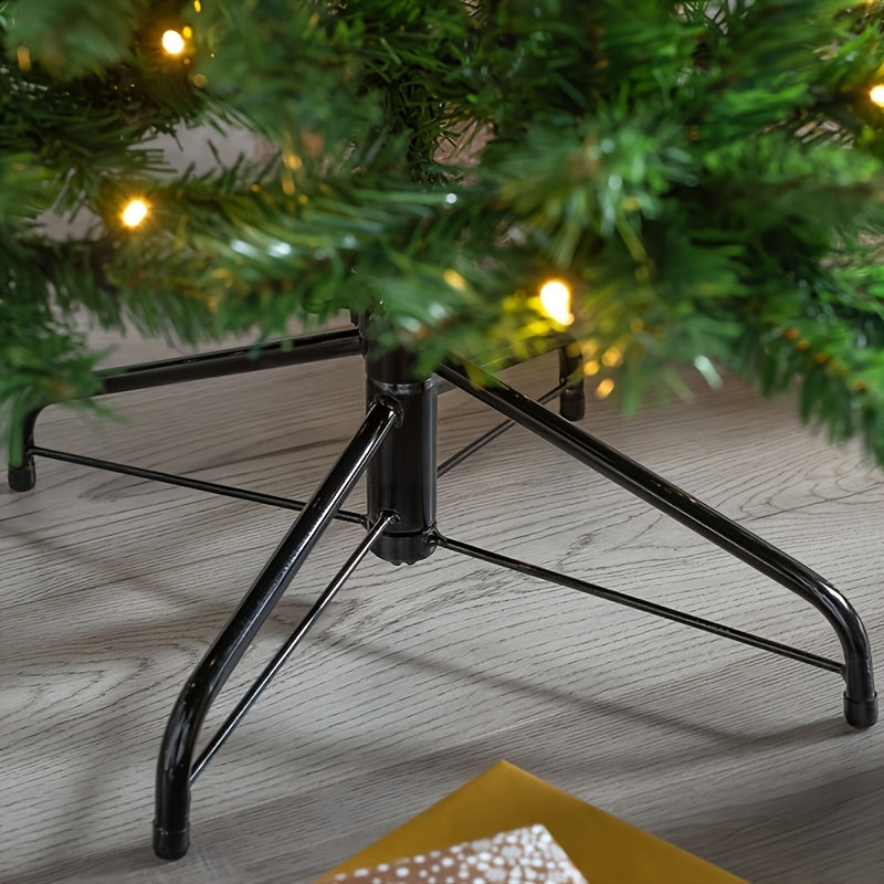Tree Artificial Green Flocked Christmas Tree with Fireproof PVC Branches and Easy Assembly